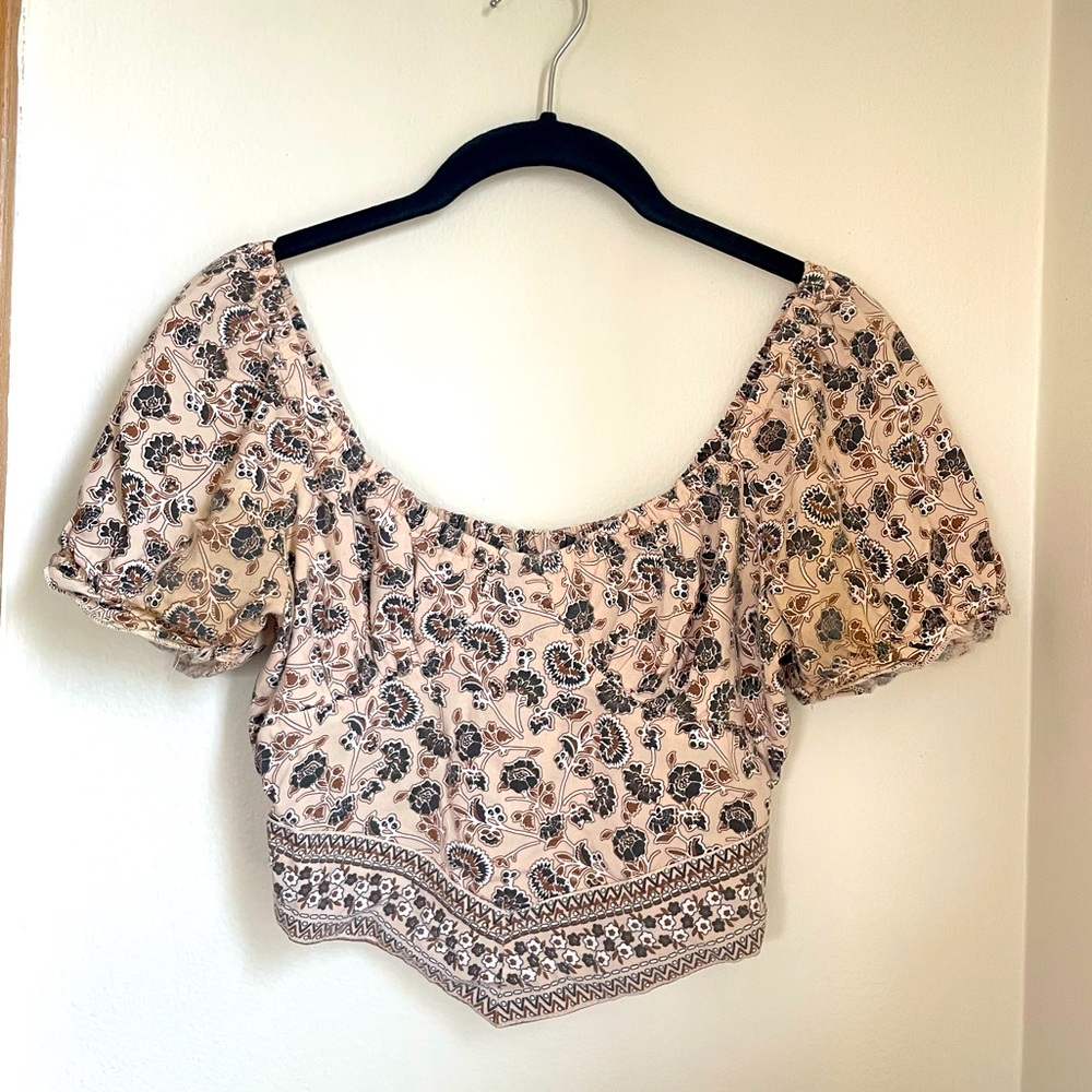 Blouse with Bandana-style pattern